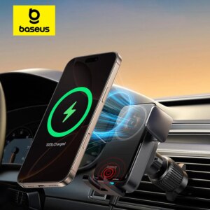 Baseus Wisdom Pro Auto Coil Alignment Car Mount Wireless Charger 15W Air Vent