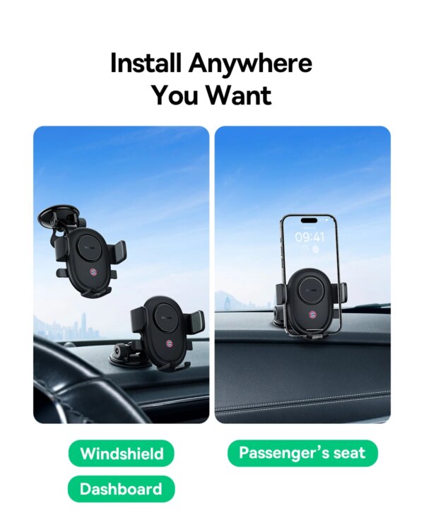 Baseus UltraControl Lite Series Clamp-Type Car Phone Holder Dashboard Mount Strong Suction - Image 6