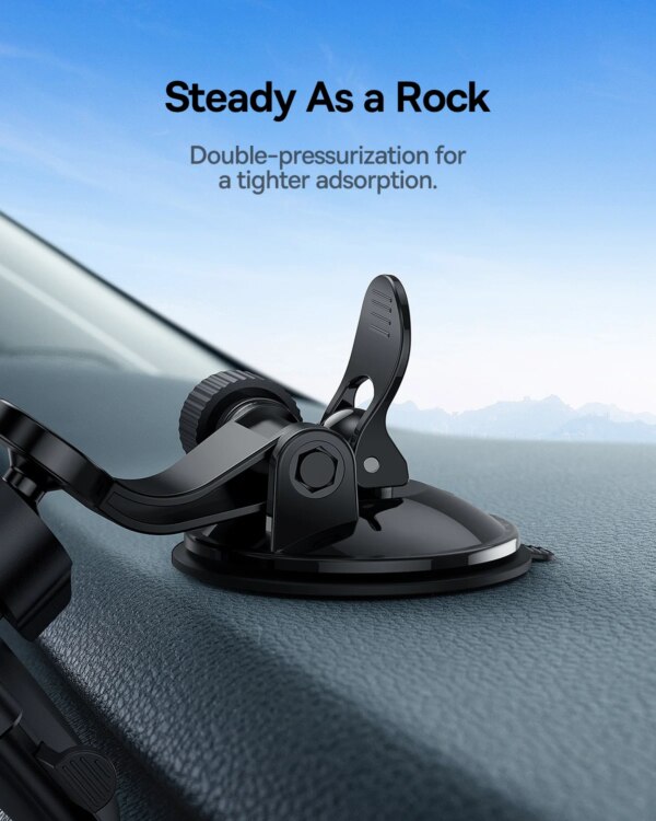 Baseus UltraControl Lite Series Clamp-Type Car Phone Holder Dashboard Mount Strong Suction - Image 4