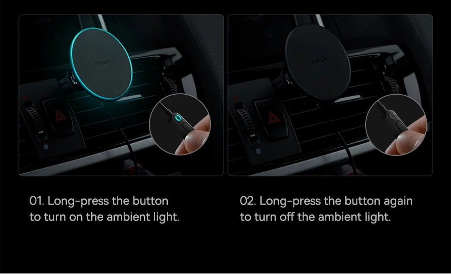Baseus Magnetic Phone Holder With 40W Car Charger Fast Charging USB Type C Car Phone Charger For iPhone 16 Universal Car Mount
