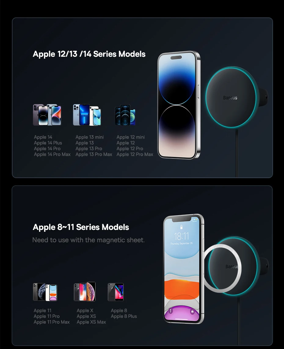 Baseus Magnetic Phone Holder With 40W Car Charger Fast Charging USB Type C Car Phone Charger For iPhone 16 Universal Car Mount