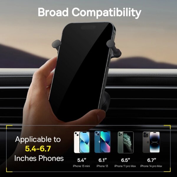 Baseus Gravity Car Phone Holder Air Vent Mount Auto Restorable Stand for iPhone Samsung Xiaomi - Image 6