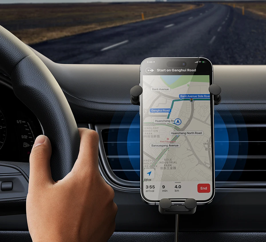 Baseus Car Phone Holder Gravity in Car Air Vent Silicone Stand For iPhone Xiaomi Samsung Auto Restorable Car Mobile Support