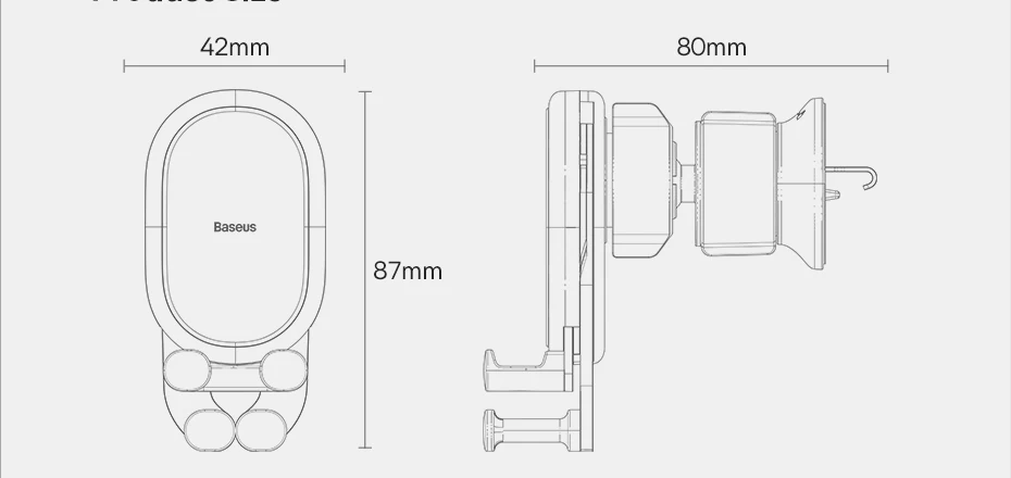 Baseus Car Phone Holder Gravity in Car Air Vent Silicone Stand For iPhone Xiaomi Samsung Auto Restorable Car Mobile Support