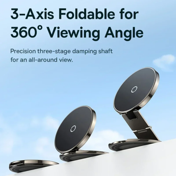 Baseus PrimeTrip VX1 Magnetic Phone Holder 3-Axis Foldable Travel Stand for iPhone 16 15 14 Pro Max - Image 4