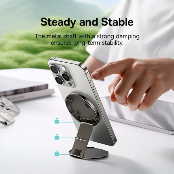 Baseus PrimeTrip VX1 Magnetic Phone Holder 3-Axis Foldable Travel Stand for iPhone 16 15 14 Pro Max - Image 3