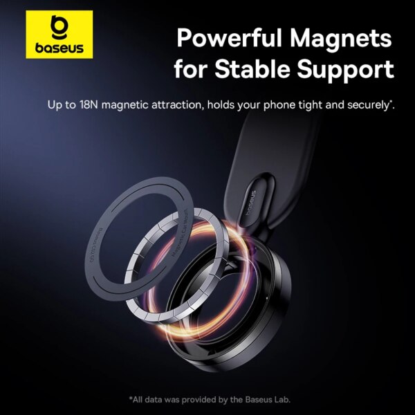 Baseus CO2 Go Magnetic Car Phone Holder Mount 18N Strong Magnet 360° Rotatable - Image 2