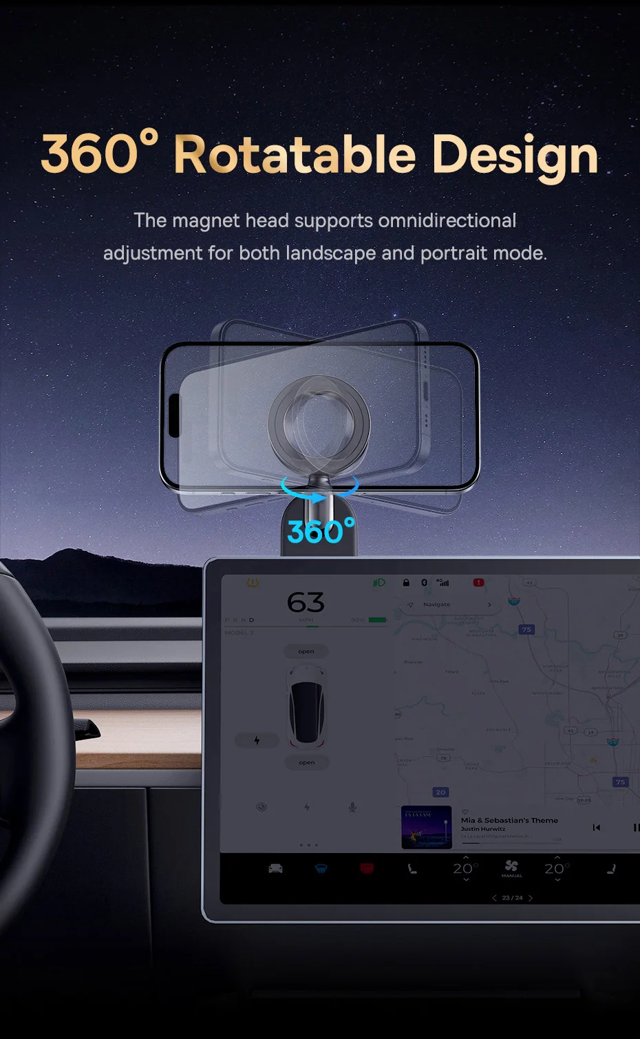 【FC Bayern Collaboration】Baseus Magnetic Car Phone Holder,Stand For iPhone Samsung Xiaomi,Car Mount,Universal Phone Holder