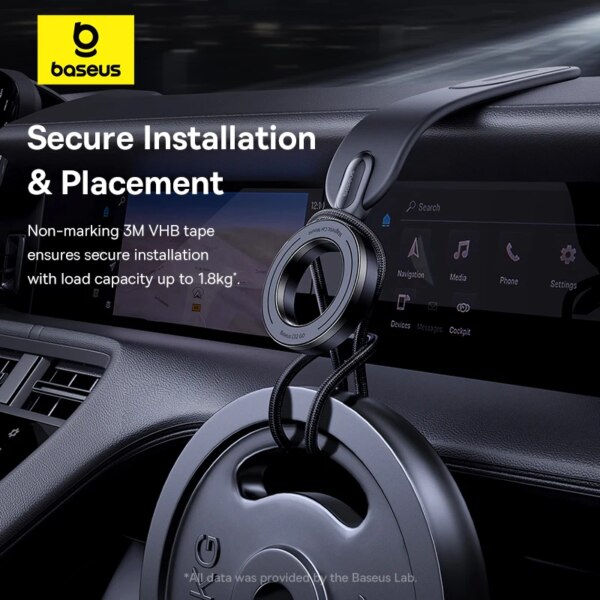 Baseus CO2 Go Magnetic Car Phone Holder Mount 18N Strong Magnet 360° Rotatable - Image 5