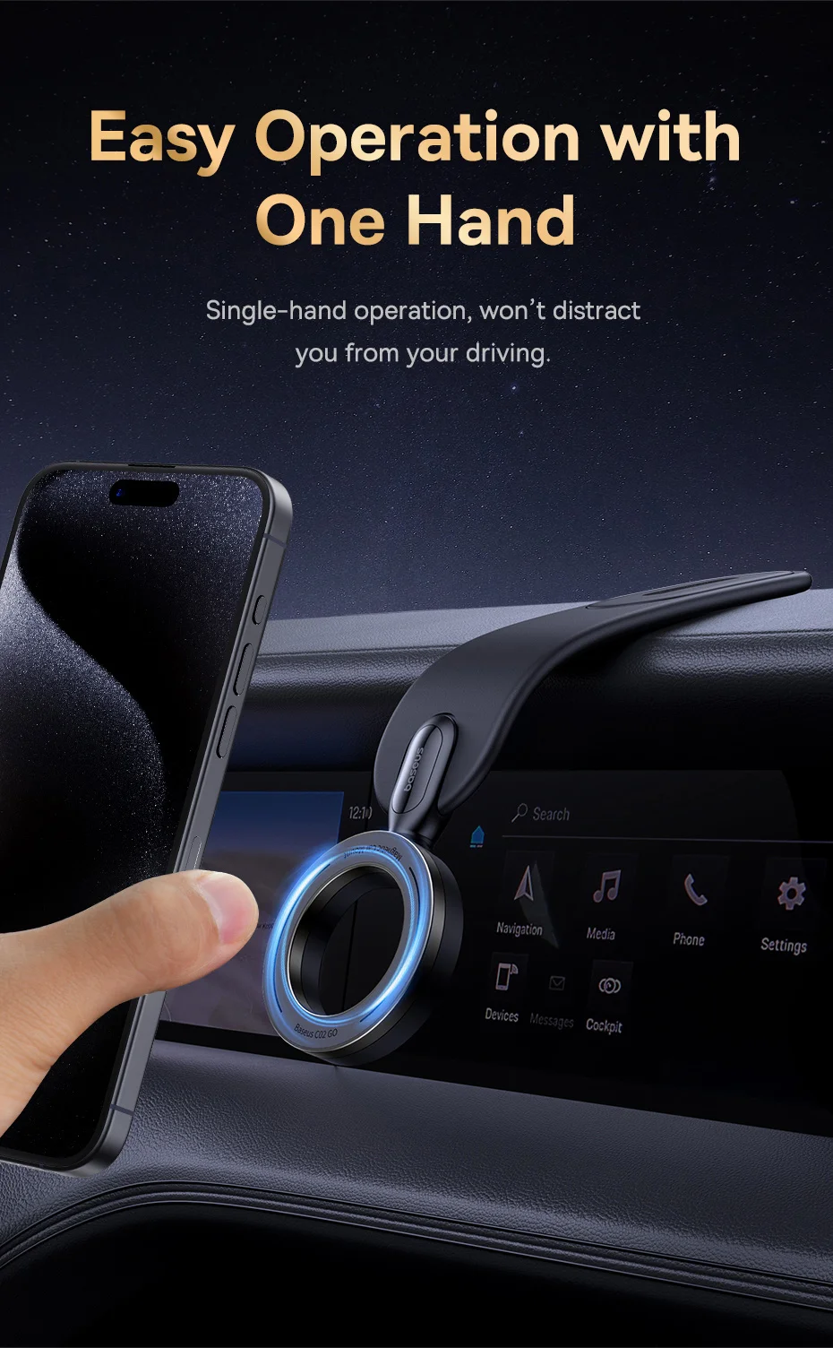 【FC Bayern Collaboration】Baseus Magnetic Car Phone Holder,Stand For iPhone Samsung Xiaomi,Car Mount,Universal Phone Holder