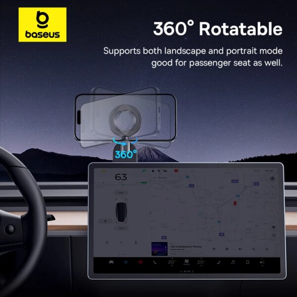 Baseus CO2 Go Magnetic Car Phone Holder Mount 18N Strong Magnet 360° Rotatable - Image 3