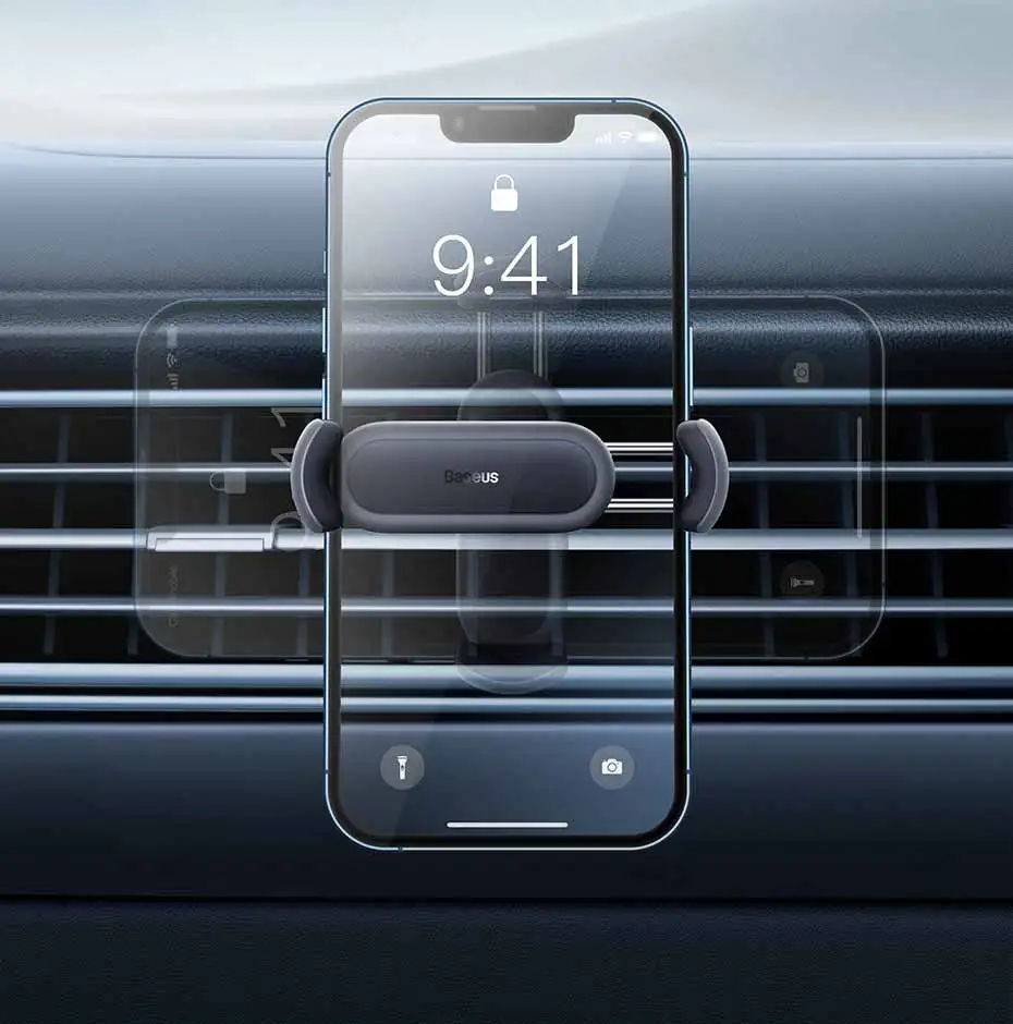 Baseus Car Phone Holder For Universal Mobile Phone Holder Stand Car Phone Stand For Car Air Outlet Mount Car Cell Phone Support