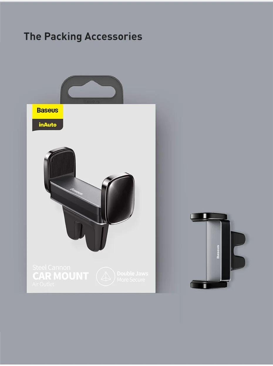 Baseus Car Phone Holder For Universal Mobile Phone Holder Stand Car Phone Stand For Car Air Outlet Mount Car Cell Phone Support