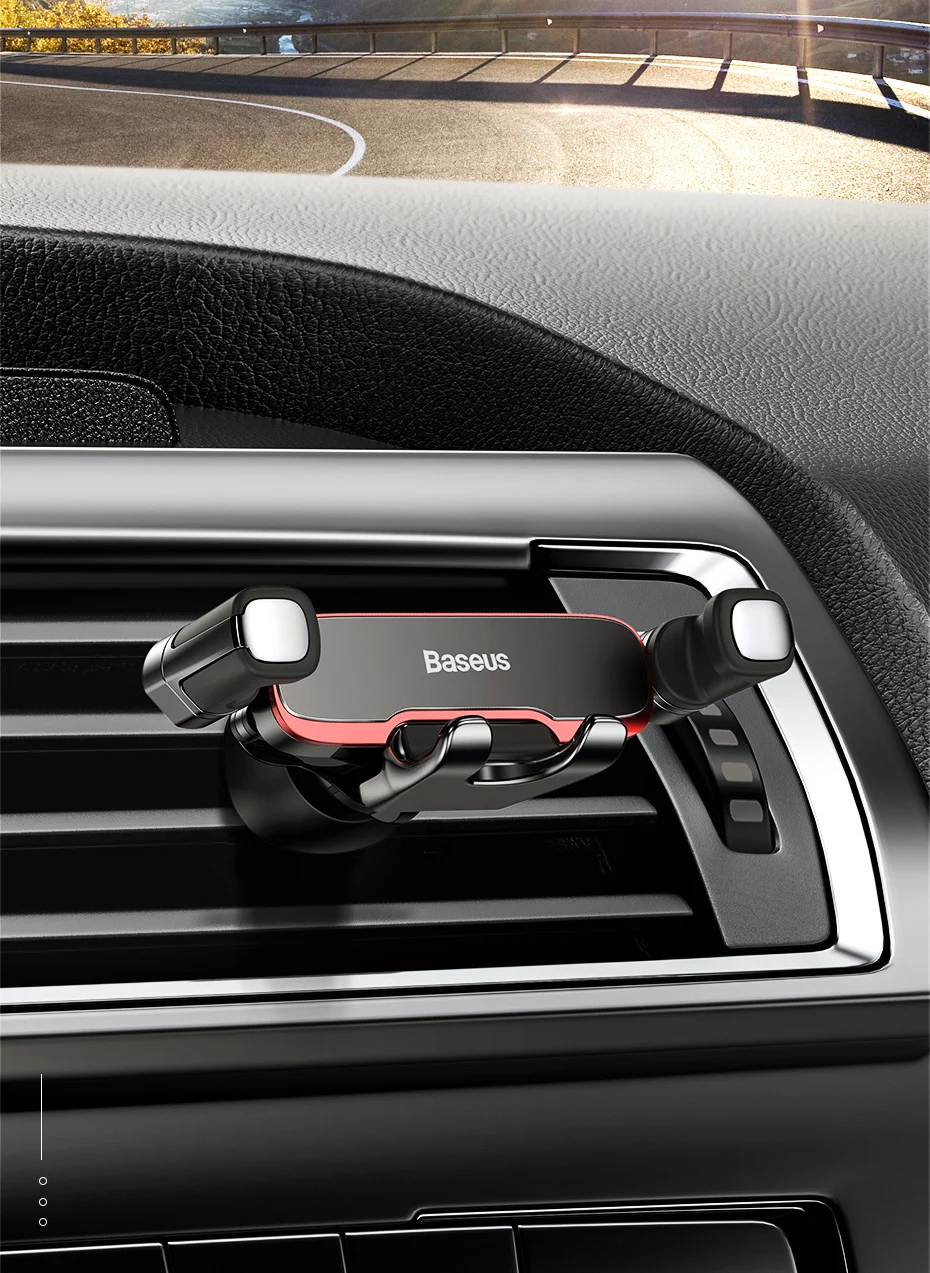 Baseus Car Phone Holder for Car Air Vent Mount Cell Phone Support Phone Holder Stand for iPhone Samsung Metal Gravity Phone Hold