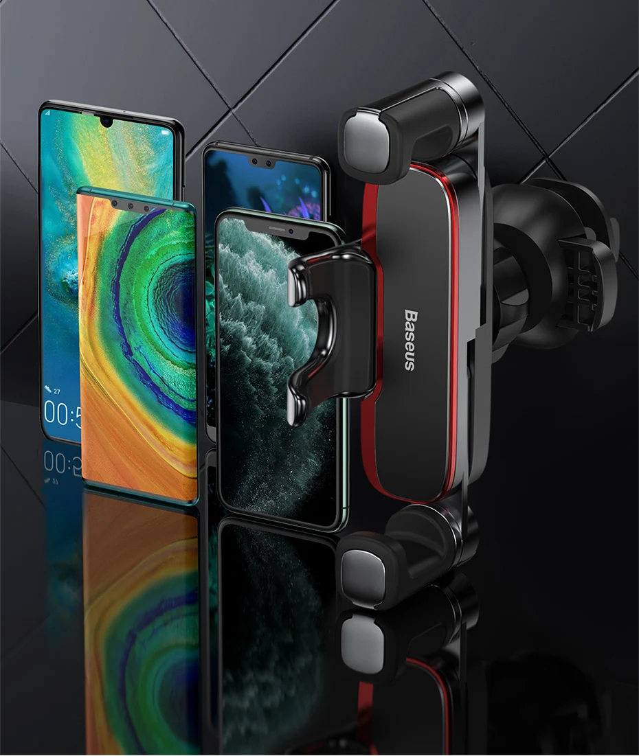 Baseus Car Phone Holder for Car Air Vent Mount Cell Phone Support Phone Holder Stand for iPhone Samsung Metal Gravity Phone Hold