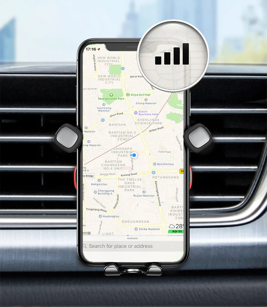 Baseus Car Phone Holder for Car Air Vent Mount Cell Phone Support Phone Holder Stand for iPhone Samsung Metal Gravity Phone Hold