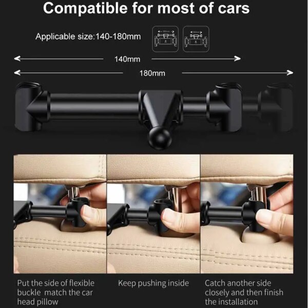 Baseus Backseat Car Mount Holder Bracket for Mobile Phone & Tablet 4.7-12.9 inch - Image 3