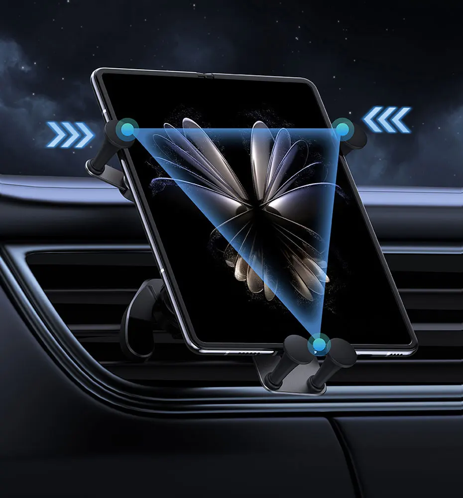 Baseus Folding Screen Phone Stand Car Phone Holder For Tablet iPad Huawei Mate Samsung Galaxy Bracket Car Mount Holder