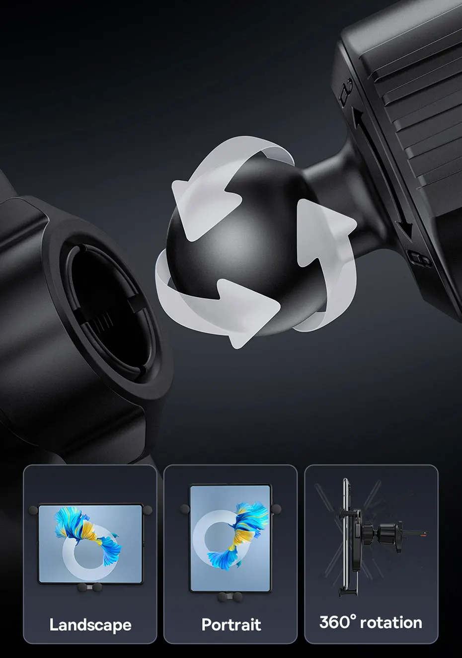 Baseus Folding Screen Phone Stand Car Phone Holder For Tablet iPad Huawei Mate Samsung Galaxy Bracket Car Mount Holder