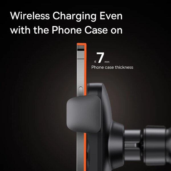 Baseus 15W Infrared Auto Alignment Wireless Car Charger Mount - Qi Fast Charging Phone Holder for iPhone Samsung Xiaomi - Image 6