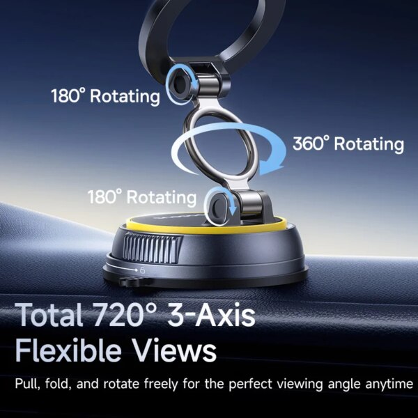 Baseus PrimeTrip VC2 Flex Magnetic Car Mount Holder 35N Strong Grip 720° Adjustable - Image 2