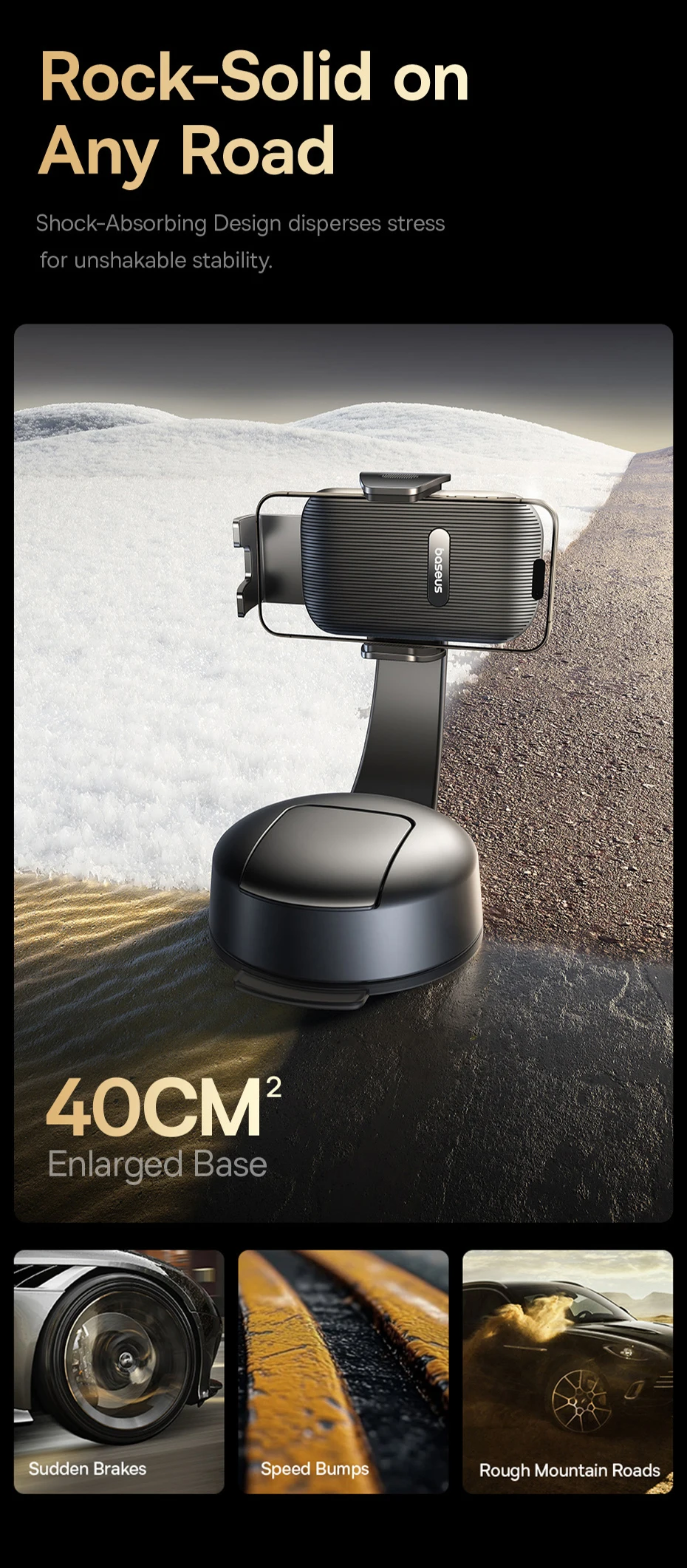 Baseus Car Phone Holder Mobile Phone Holder Car Mount For Samsung iPhone Xiaomi Huawei Foldable Holder Dashboard Sucker Stand