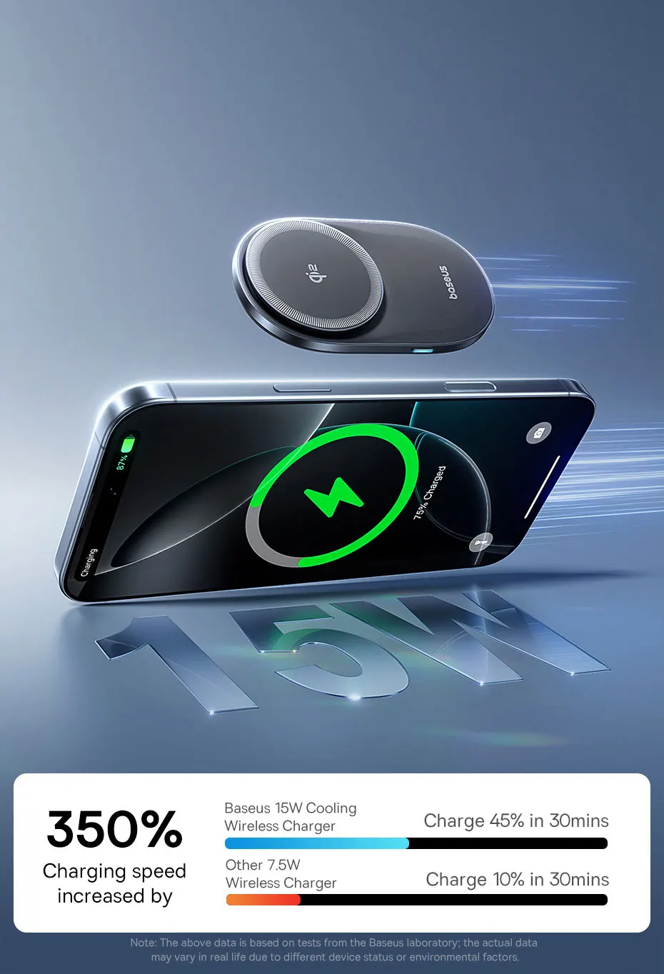 Baseus Qi2 15W Car Magnetic Wireless Charger For iPhone 16 15 14 Fast Charging For Samsung Xiaomi Car Phone Holder Cooling Fan