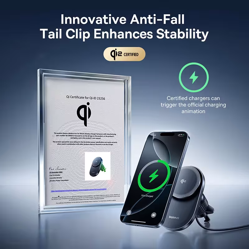 Baseus PrimeTrip VC1 Pro Qi2 Magnetic Car Charger Mount 15W with Cooling Fan Baseus PrimeTrip VC1 Pro Qi2 Magnetic Car Charger Mount 15W with Cooling Fan - Image 3