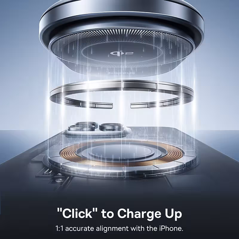 Baseus PrimeTrip VC1 Pro Qi2 Magnetic Car Charger Mount 15W with Cooling Fan Baseus PrimeTrip VC1 Pro Qi2 Magnetic Car Charger Mount 15W with Cooling Fan - Image 6