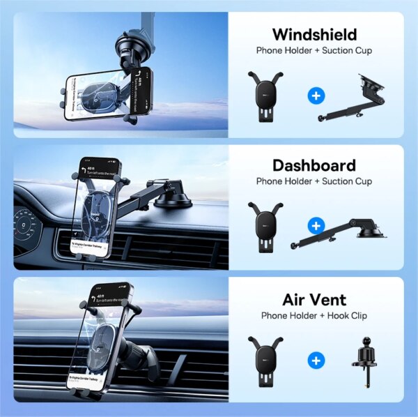 Baseus 15W Fast Wireless Charging Car Phone Holder Mount Auto Locking for iPhone Samsung Xiaomi - Image 6