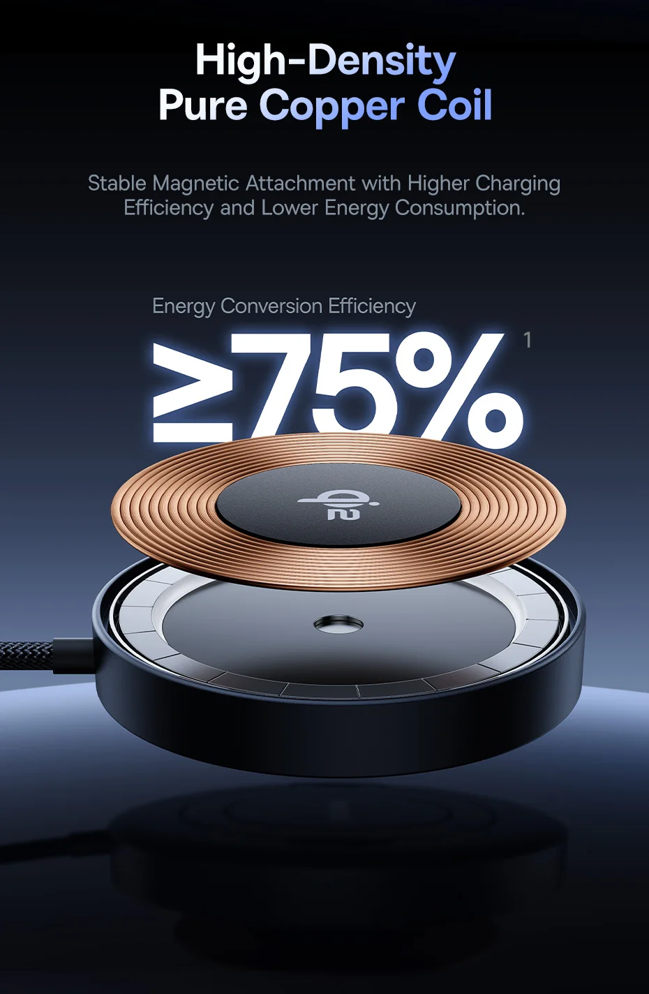 Baseus 15W Magnetic Wireless Charger Qi2 Certified Fast Charging Built-in Stand Phone Charger For iPhone 16 15 14 13 Pro Max