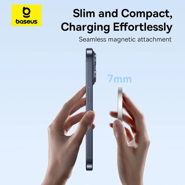 Baseus Simple Mini4 Air Magnetic Wireless Charger Qi2 15W Fast Charging For iPhone 15 14 13 12 - Image 4