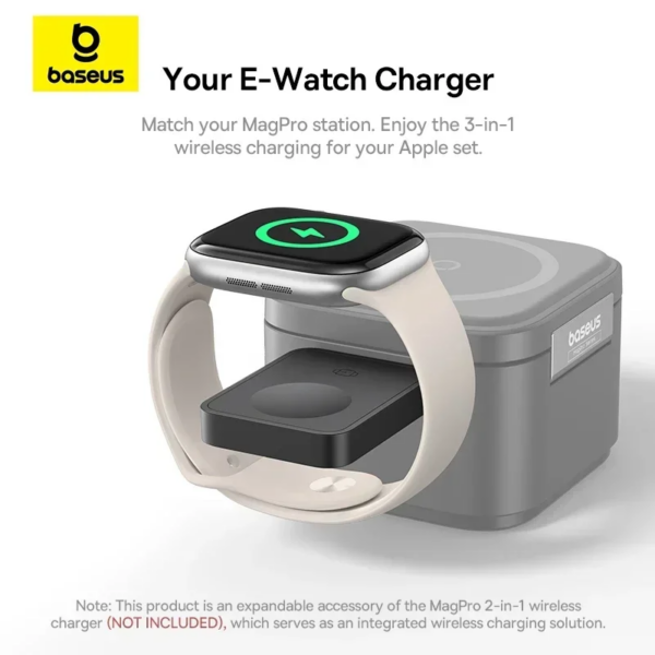 Baseus MagPro Magnetic Wireless Charger for Apple Watch 2.5W S1-S10 SE Ultra Series - Image 6
