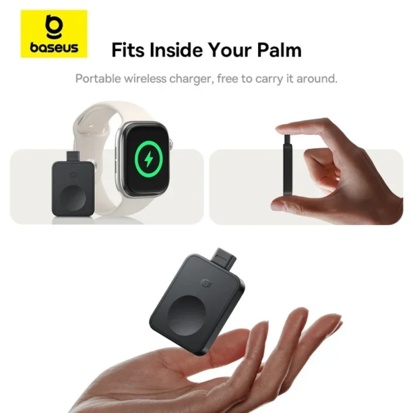 Baseus MagPro Magnetic Wireless Charger for Apple Watch 2.5W S1-S10 SE Ultra Series - Image 4