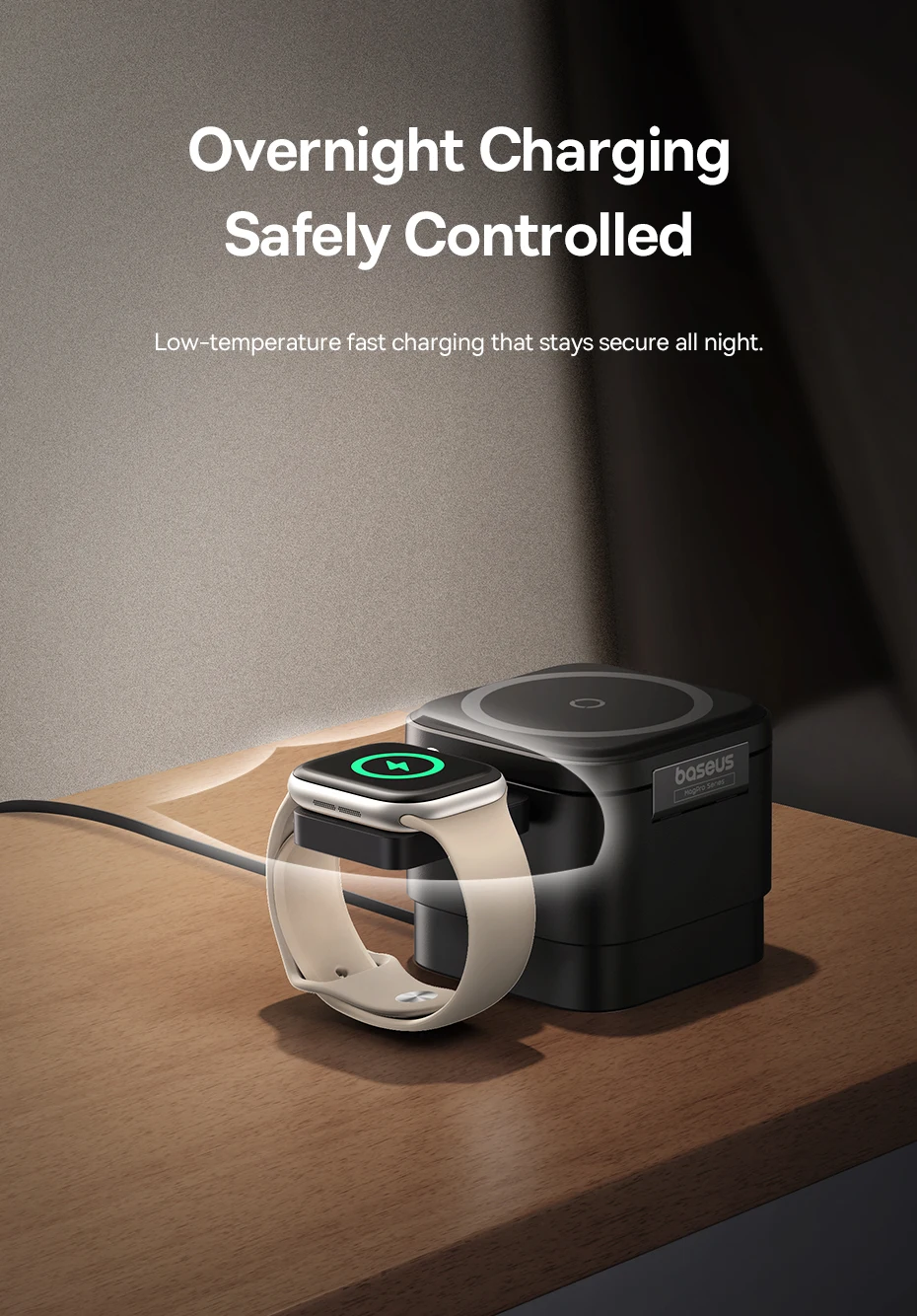 Baseus MagPro Magnetic Wireless Charger for E-Watch 2.5W For Apple Watch S1-S10 Series SE Series Ultra Series