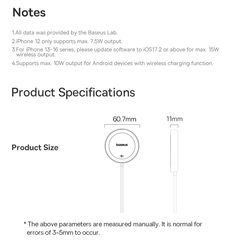Baseus 15W Magnetic Wireless Charger Qi2 Certified Fast Charging Built-in Stand Phone Charger For iPhone 16 15 14 13 Pro Max
