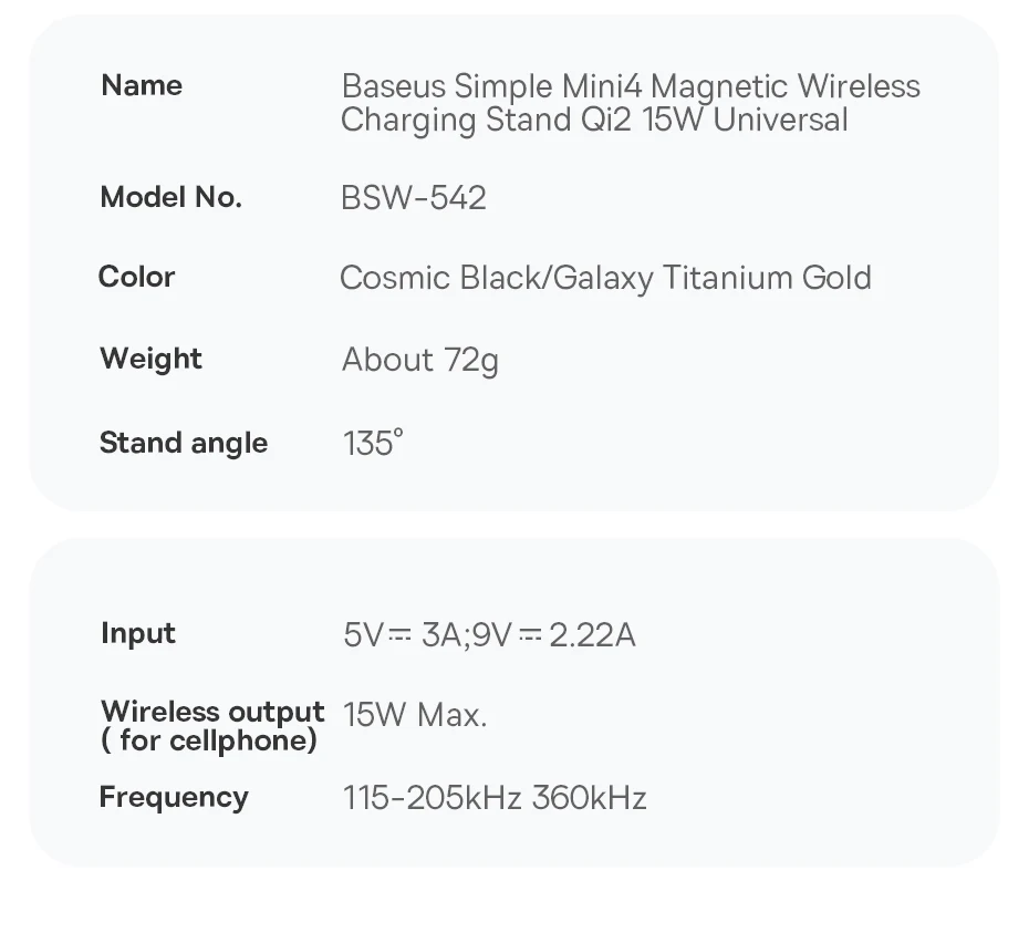 Baseus 15W Magnetic Wireless Charger Qi2 Certified Fast Charging Built-in Stand Phone Charger For iPhone 16 15 14 13 Pro Max