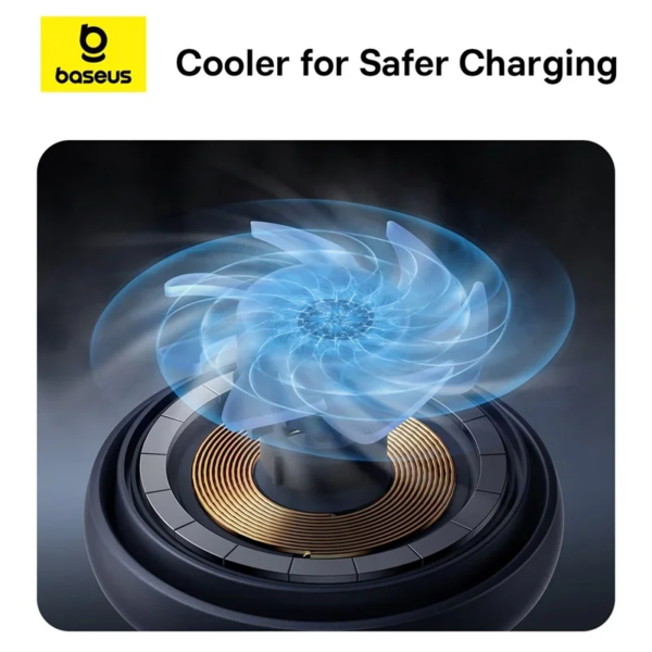Baseus Orbit 2 Pro Air-Cooled 2-in-1 Wireless Charging Stand Qi2 20W with Cooling Fan For iPhone 15 14 13 12 AirPods Pro - Image 6