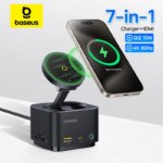 Baseus MagPro 7-in-1 Hub with Qi2 Magnetic Wireless Charger 15W, 4K HDMI, 10Gbps USB, 100W PD