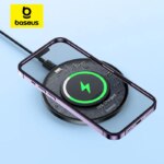 Baseus Simple 2 15W Fast Wireless Charger Pad Low Temperature For iPhone 16 15 14 13 Samsung S22 S10 Xiaomi
