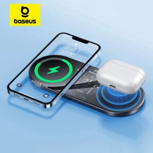 Baseus 20W Dual Wireless Charging Pad Fast Qi Charger for iPhone Samsung Xiaomi