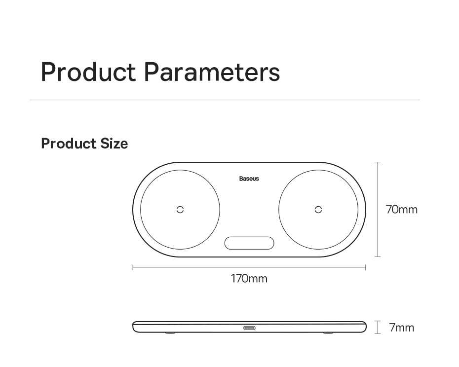 Baseus 20W Dual Wireless Chargers for iPhone 16 15 14 Airpod Pro Fast Qi Wireless Charger for Samsung Xiaomi 12 Pro Charging Pad