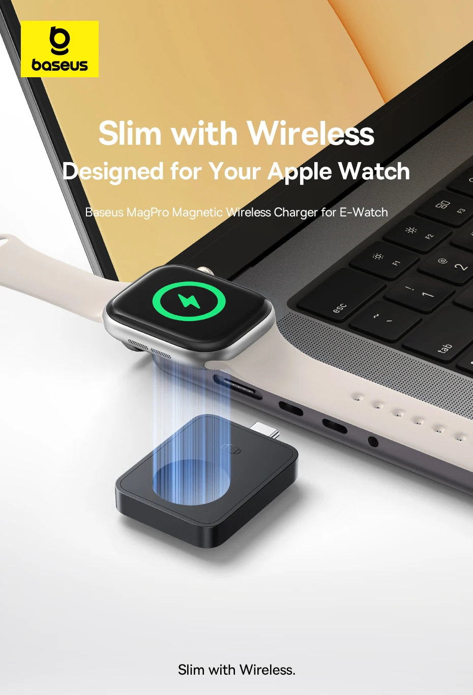 Baseus Mini Magnetic Wireless Charger For E-Watch 2.5W For Apple Watch S1-S10 Series SE Series Ultra Series