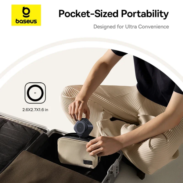 Baseus PicoGo Series 2-in-1 Magnetic Wireless Charger Qi2 67W Fast Charging Station - Image 5
