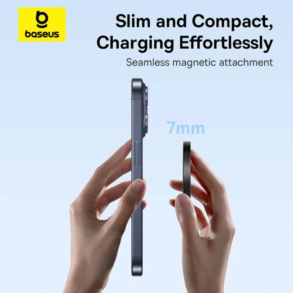 Baseus Simple Mini4 Air Magnetic Wireless Charger Qi2 15W Fast Charging For iPhone 16 15 14 13 Pro Max - Image 4