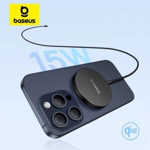 Baseus Simple Mini4 Air Magnetic Wireless Charger Qi2 15W Fast Charging For iPhone 16 15 14 13 Pro Max