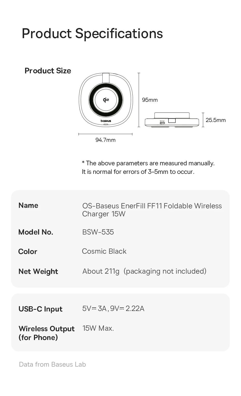 Baseus Qi2 15W Foldable Wireless Charger Stand Magnetic Adjustable Viewing Angle For iPhone 16 15 14 13 AirPods 2nd 3rd Gen Pro