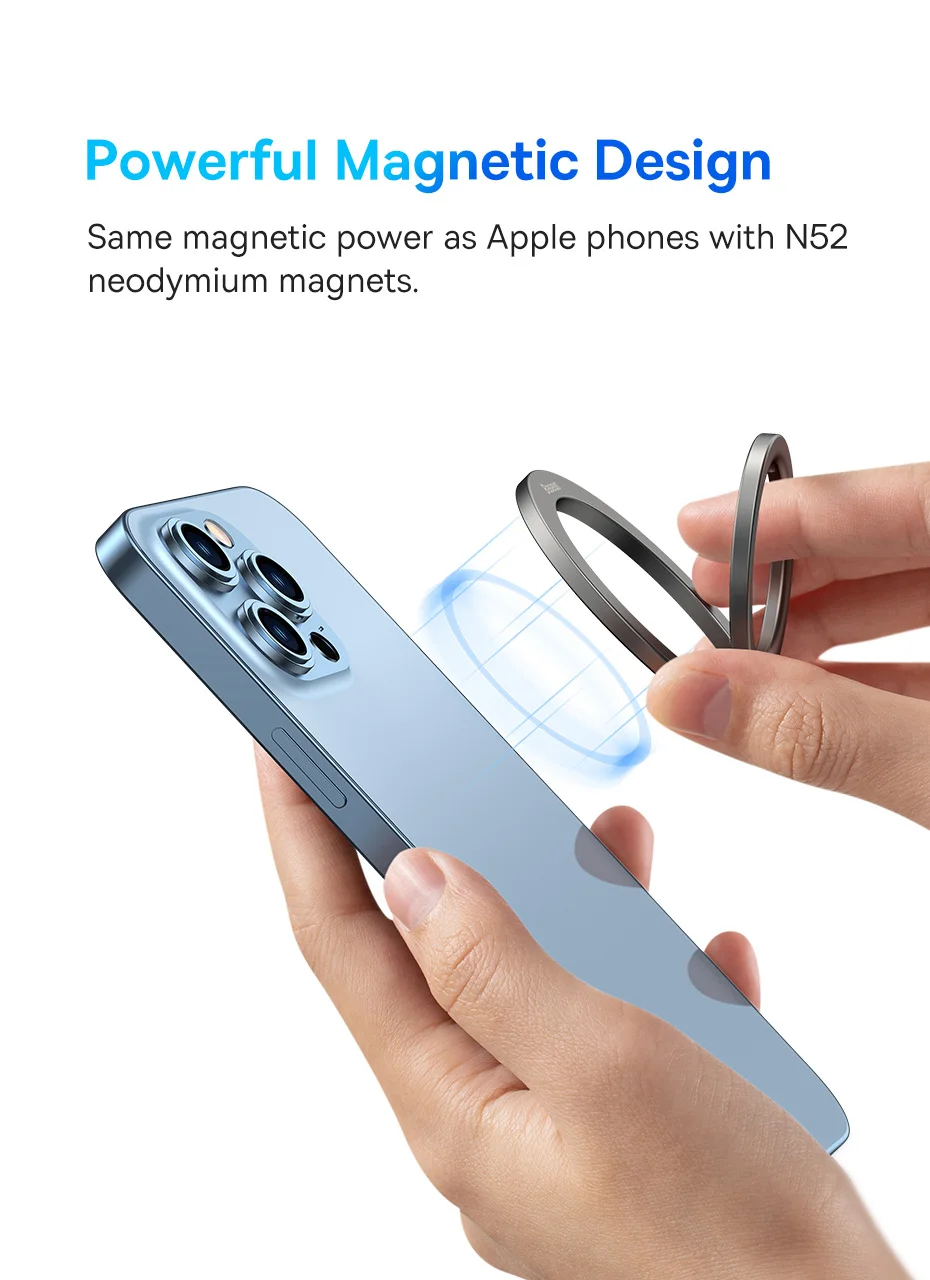 Baseus Magnetic Phone Holder Stand Grip Finger Ring Holder for iPhone 16 15 Pro Max Samsung Accessories Cell Mobile Phone Stand