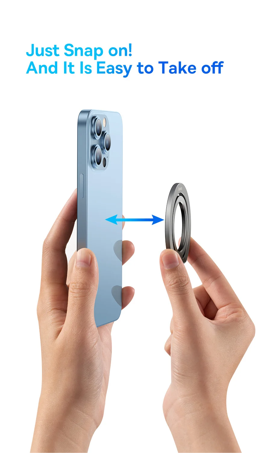 Baseus Magnetic Phone Holder Stand Grip Finger Ring Holder for iPhone 16 15 Pro Max Samsung Accessories Cell Mobile Phone Stand