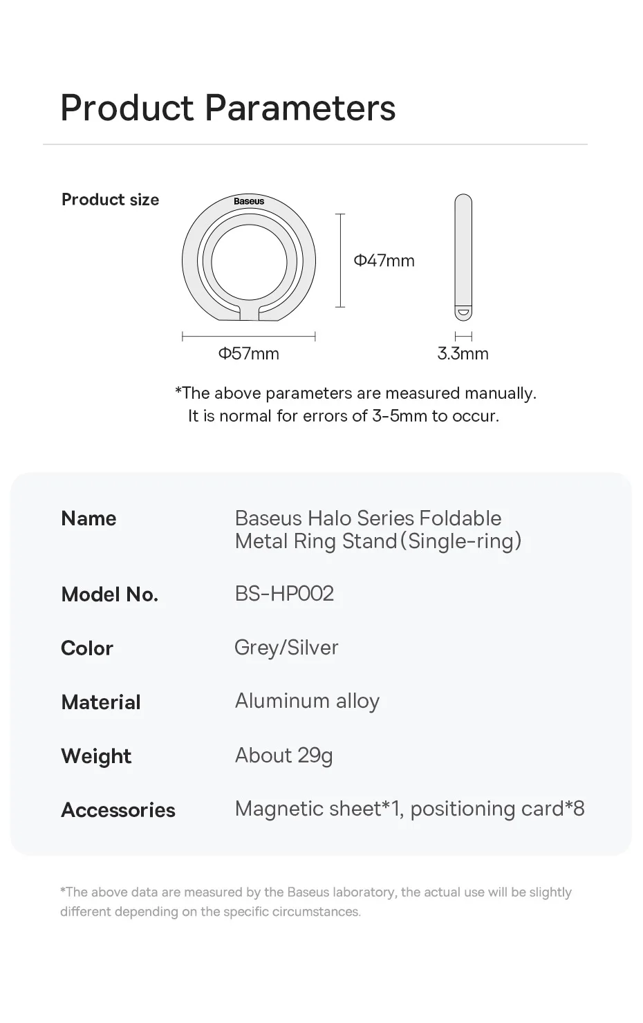 Baseus Magnetic Phone Holder Stand Grip Finger Ring Holder for iPhone 16 15 Pro Max Samsung Accessories Cell Mobile Phone Stand